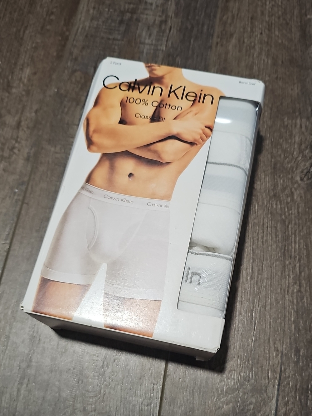 Calvin Klein 2XL 100% Cotton Classic Fit 3 Pack Boxer Briefs New In Box